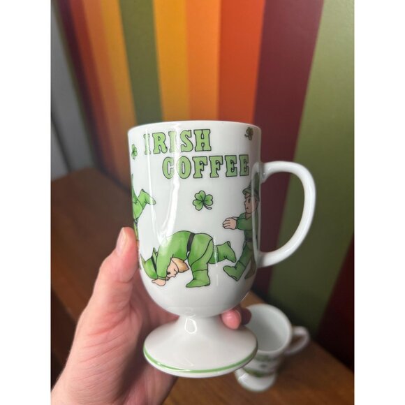 Vintage Japan st Patrick’s display leprechauns cute Irish coffee mugs - Picture 3 of 8